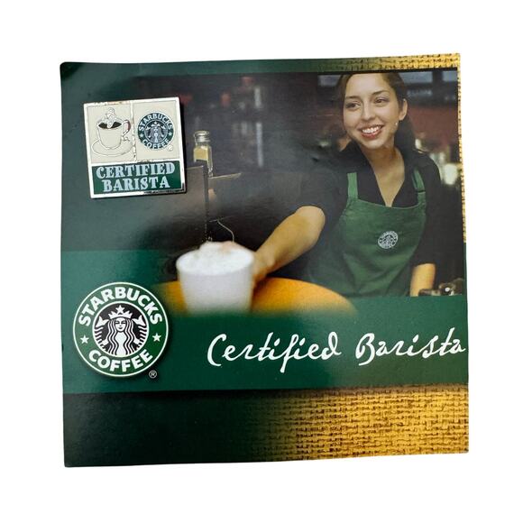 Starbucks Certified Barista Pin New Employee Apron Work Award Gift Collectible - Picture 1 of 5